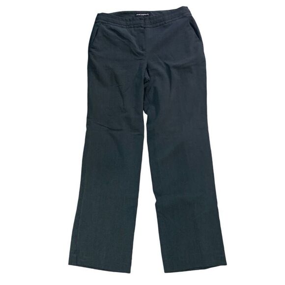 Sharagano Womens Size 10 Dress Pants Gray‎ Blue Elastic Waist Flat Front Pockets - Picture 1 of 6